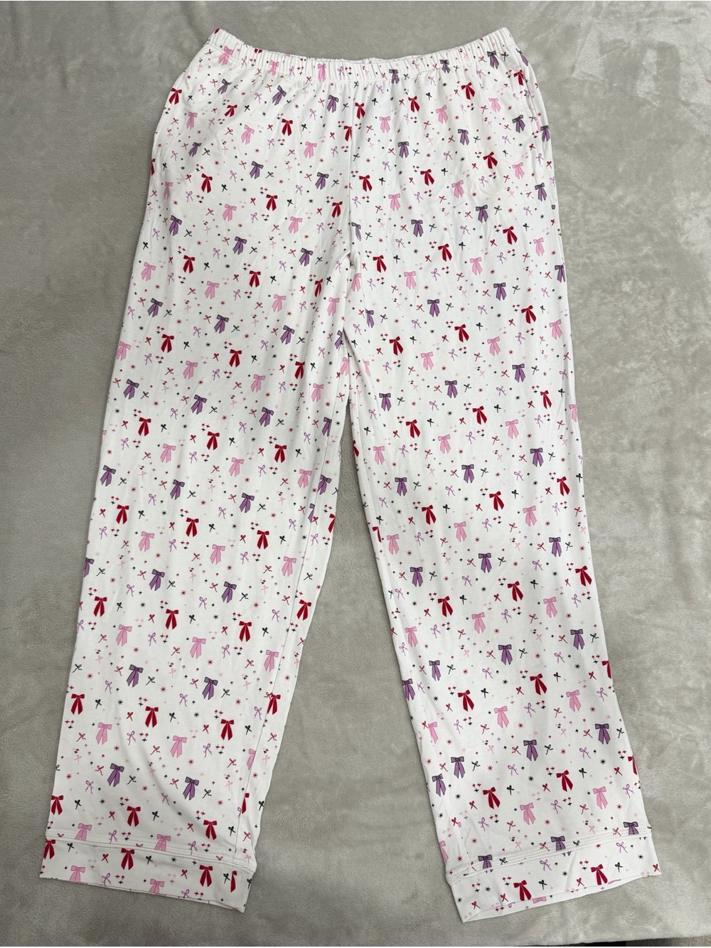 Tommy John Bow Print Pajama Lounge Pants M NW